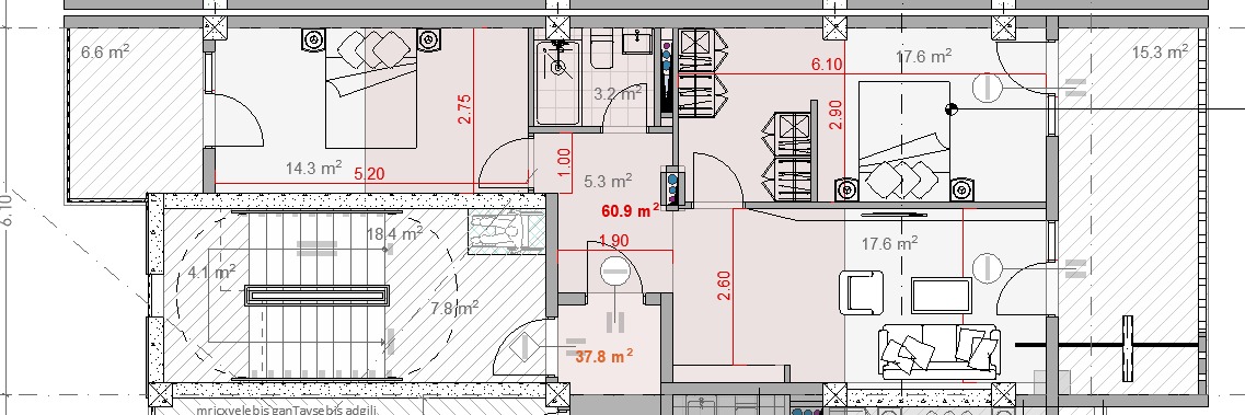 პენტჰაუსი - ელიტური ორსართულიანი ბინა თელავში